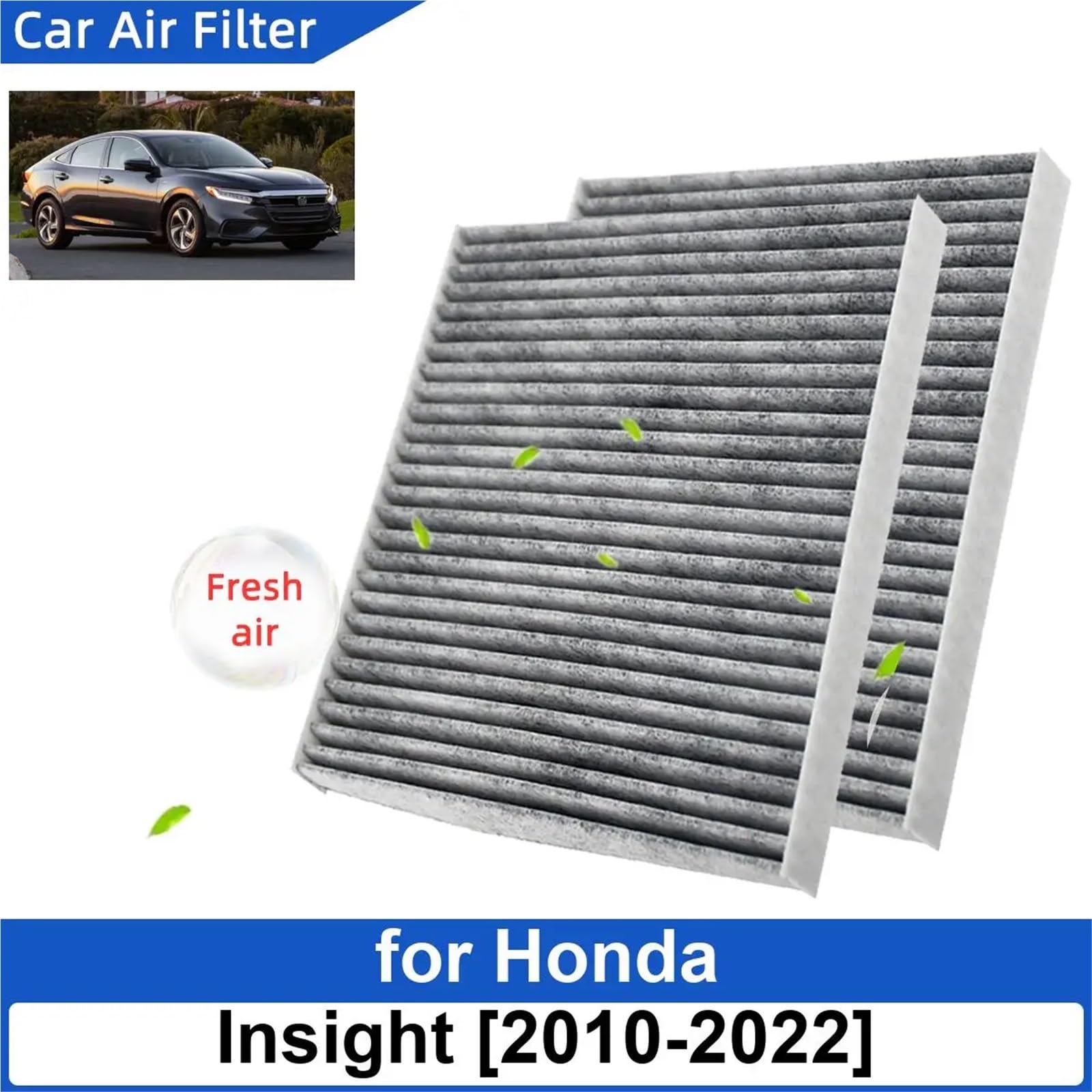 filtr powietrza do wnętrza Filtr powietrza samochodowy pasujący do Hondy Insight 2010-2022 Filtry z włókna węglowego 80291-T5R-A01 80291-TF0-405 80291-TF0-E01 CF11182(10PCS)