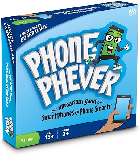 Teléfono Phever Nueva Familia y tablero de juego para fiesta.