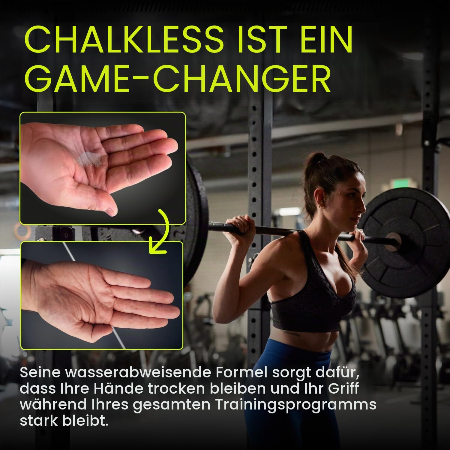 Chalkless® Grip Enhancer Radically Engineered Grip Enhancer for Weightlifting, Training, Professional Athletes and Sports Enthusiasts
