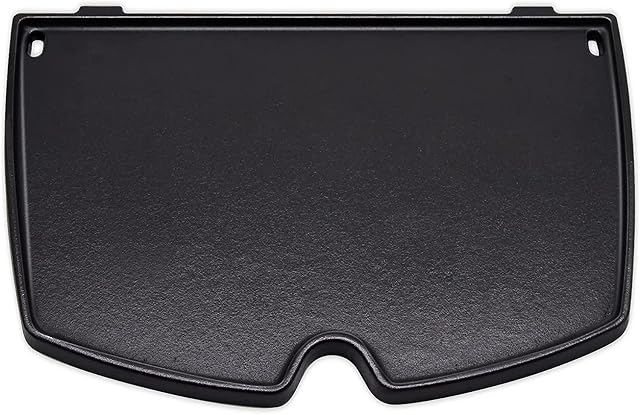 Criditpid 6558 Cast Iron Griddle for Weber Gas Grill, Grill Parts Cooking Griddle for Weber Q100 Q120 Q140 Q1000 Q1200 Q1400 Series Gas Grills, 12.6 x 8.6 inch