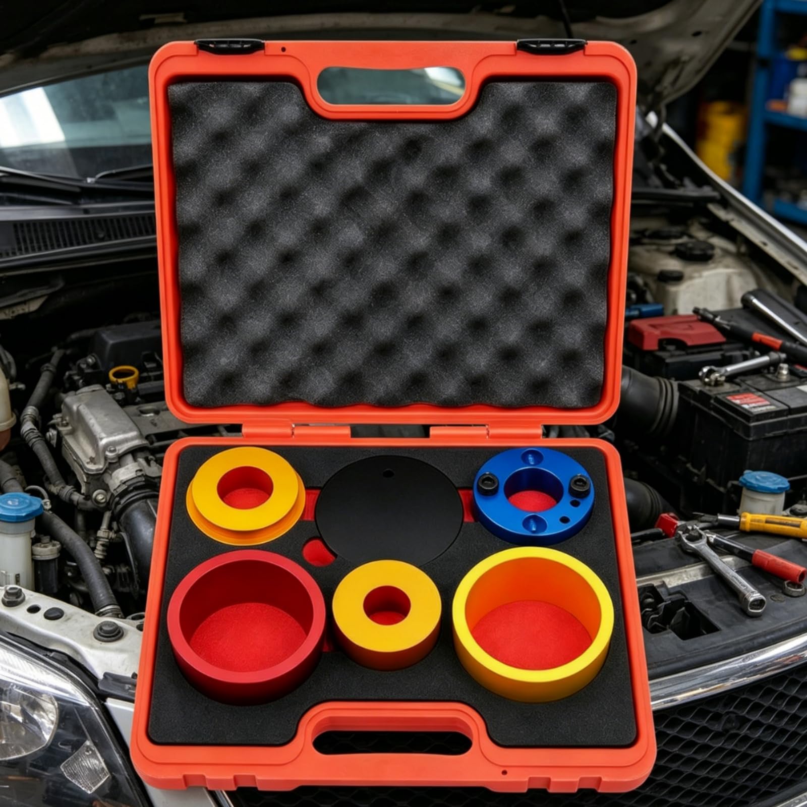 Instalador Retén Cigüeñal Profesional Kit Instalación Retén con Estuche Preciso Herramienta para Mecánicos, Garaje,