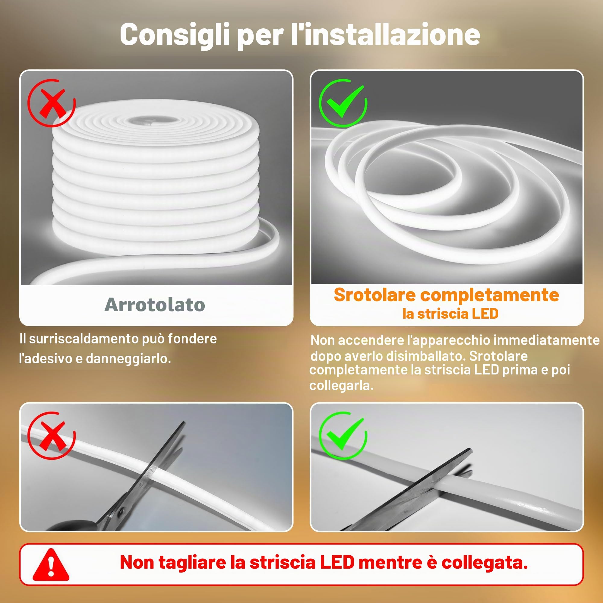 Striscia LED COB Esterno Impermeabile IP67 Spina Diretta, 20M Striscia Led 220V Luminosità per Esterni con Doppio Controller Fusibile, 6500K LED COB Bianca per Commerciali da Giardino e Patio