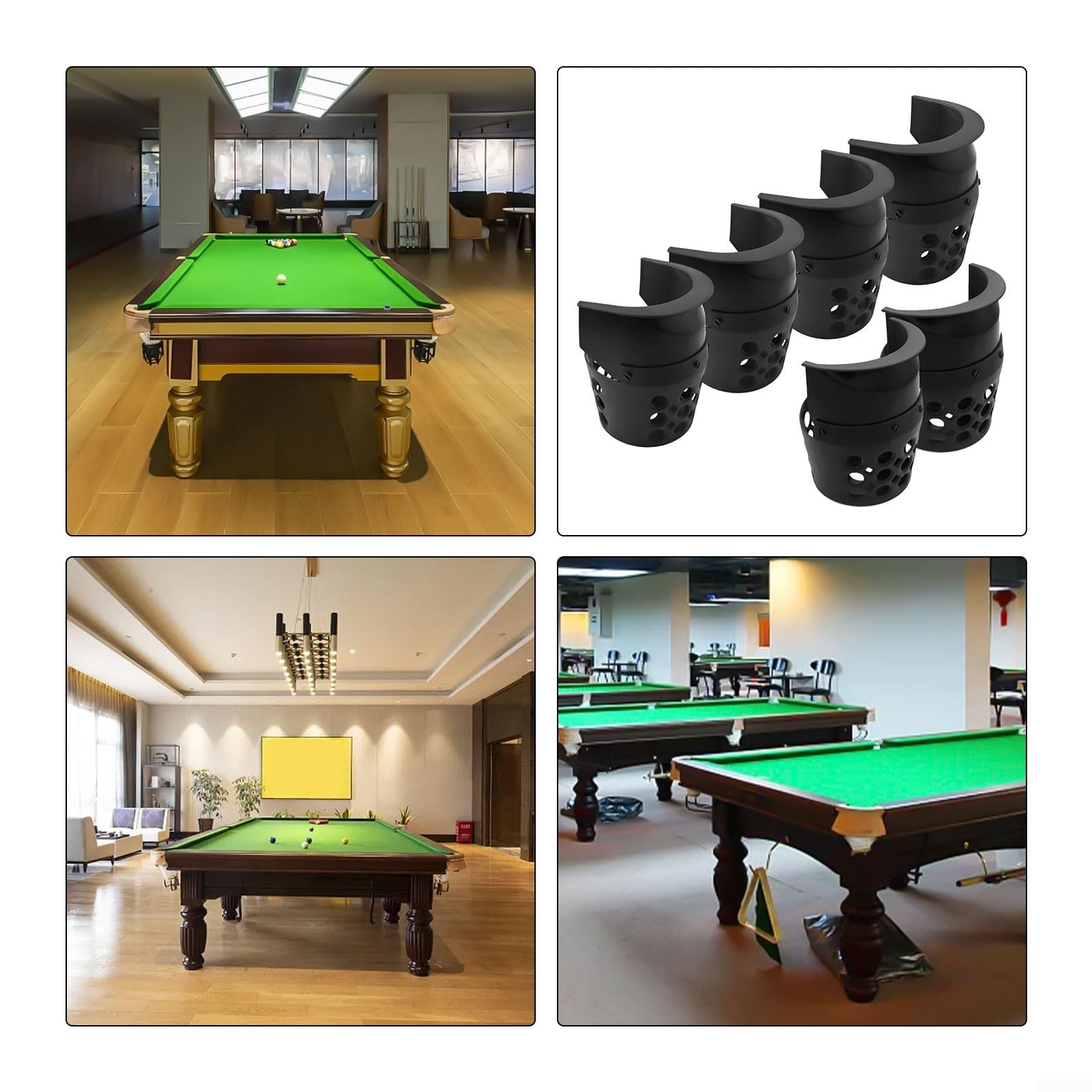 6er-Pack Billardtisch-Taschen-Ersatz, inklusive Eck- und Seitentaschen für Billard