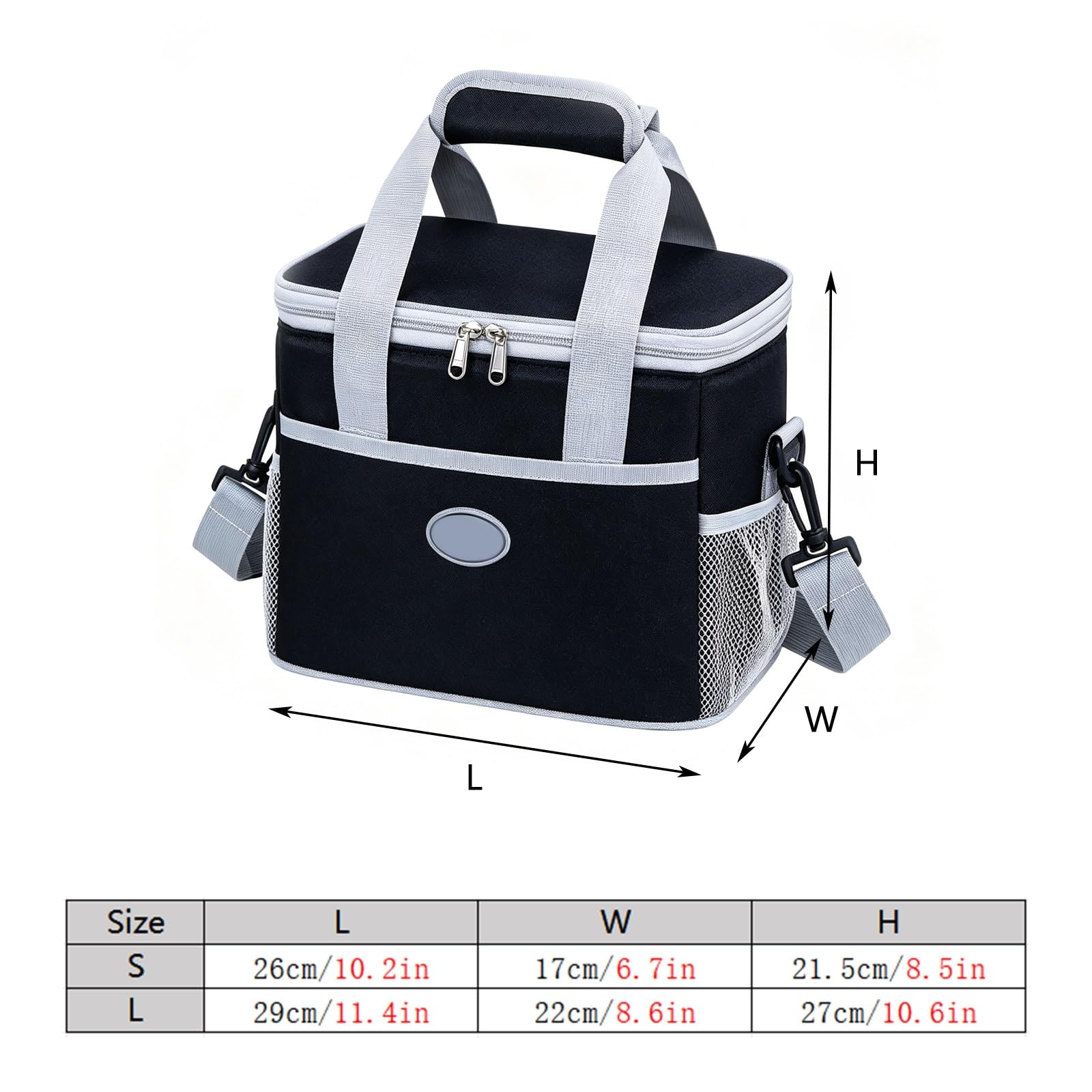 Borsa Termica Impermeabile E Portatile, Borsa Termica for Il Pranzo Di Grande Capacità, Facile Da Pulire, Isolamento in Foglio Di Alluminio, Ideale for Lavoro | Red,S