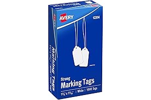 Avery 12204 Medium-Weight White Strung Tags for Inventory Tracking, 1 3/4" x...