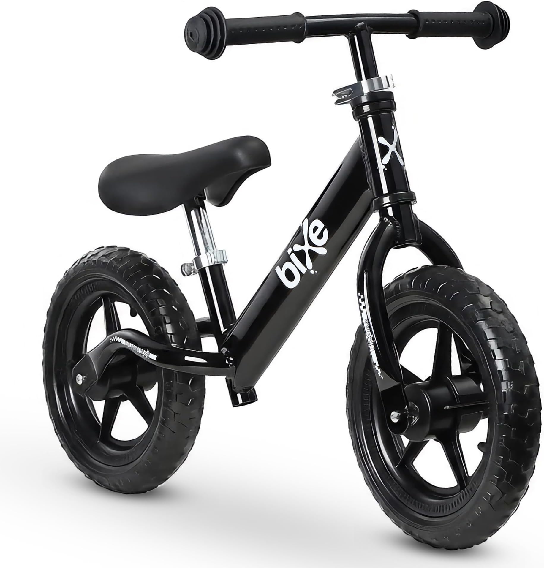 Balance Bike - 30.5 cm (12") Training Bikes for Kids and Toddlers - 1.8kg (4lbs) Kids' Balance Bike - Children Ages 3, 4, 5 - No Pedal Push Bicycle for Boys or Girls - Black