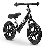 Bixe Balance Bike - 30.5 cm (12) Training Bikes for Kids and Toddlers - 1.8kg (4lbs) Kids\' Balance Bike - Children Ages 3, 4, 5 - No Pedal Push Bicycle for Boys or Girls - Black