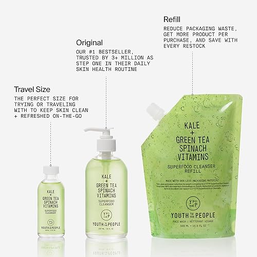 Miniatura 10 de Youth To The People Limpiador facial Superfood - Lavado facial diario de Kale + té verde, removedor de maquillaje suave, con antioxidantes calmantes