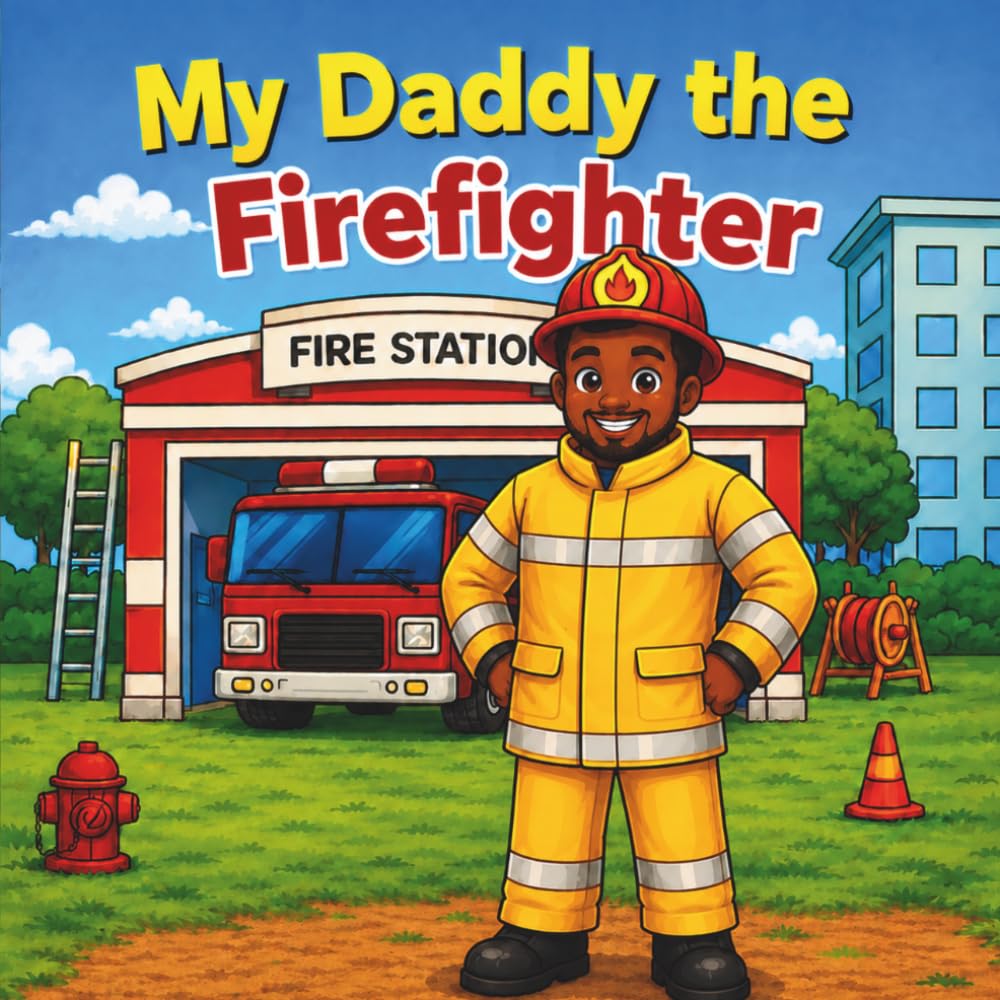 My Daddy the Firefighter: Daddy and me, Father's Day, Coloring pages for daddy and child, cute firefighter coloring pages, for children ages 3-7.