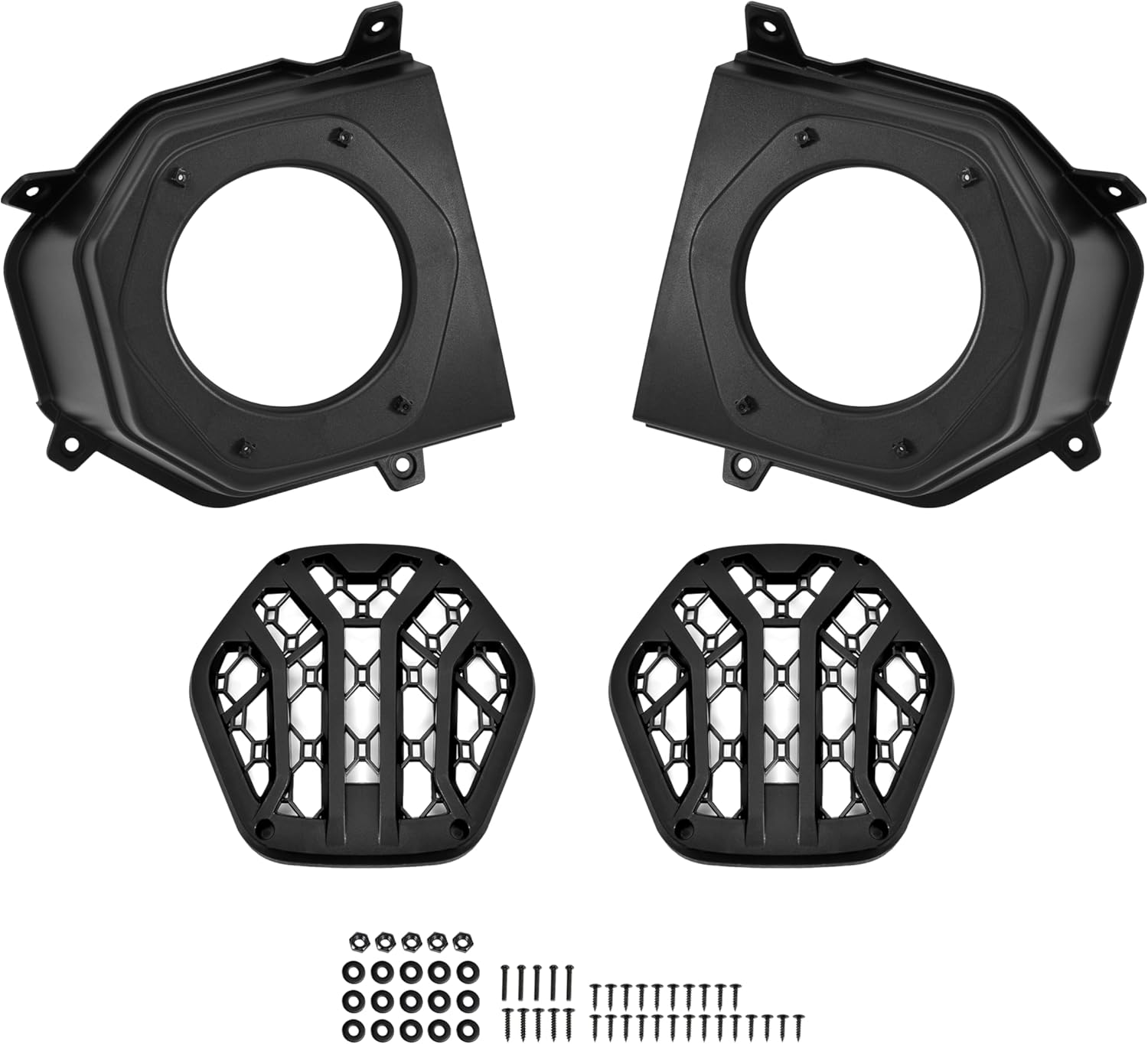 SAUTVS 6.5" Under Dash Speaker Pods for Kawasaki Teryx 800, Under Dashboard Speaker Enclosures Pods Holders for Kawasaki Teryx / Teryx4 2016-2025 Accessories(One Pair)