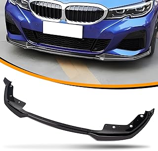 Front Bumper Lip Fit for 2019-2022 BMW G20 G28 M Sport 3 Series Sedan,330i 330e M340i Front Splitter Lip 3PCs Front Spoiler Lip Chin MP Style,Painted Glossy Black