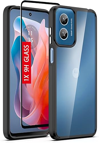 Miniatura 8 de Guarishel Funda transparente para Motorola One 5G Ace, no amarillea Protección militar contra caídas Funda protectora mejorada a prueba de golpes