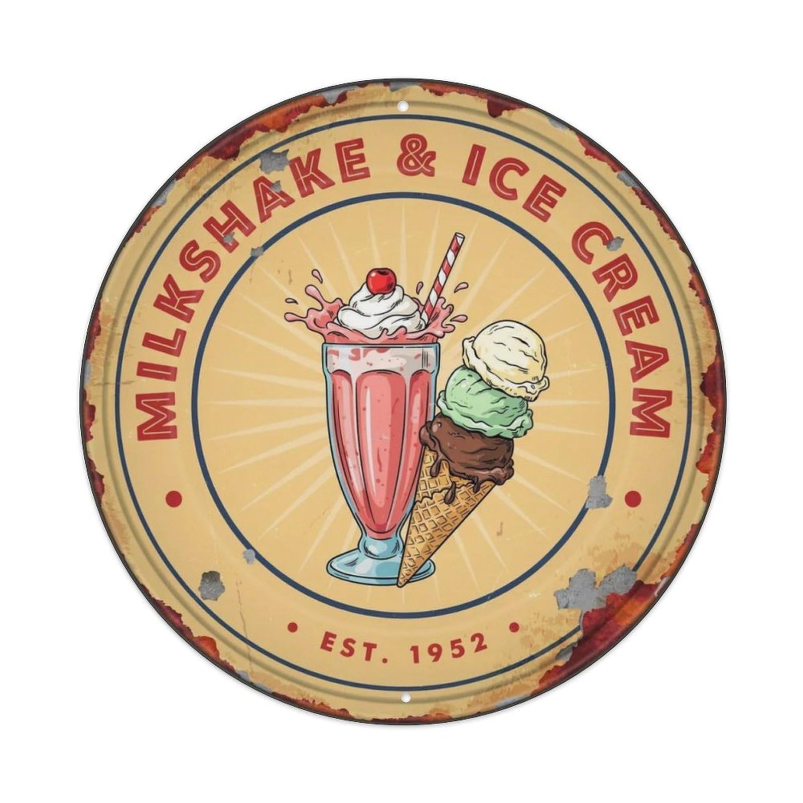 Retro-Milkshake Metal Tin Sign Plaque