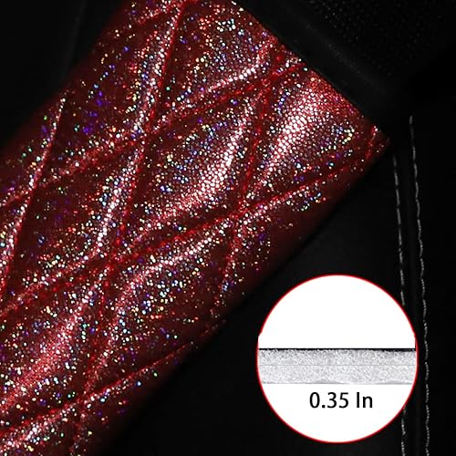 Miniatura 3 de zipelo 2 fundas para cinturón de seguridad para automóvil, protector brillante para cinturón de seguridad, almohadillas de arnés para una conducción