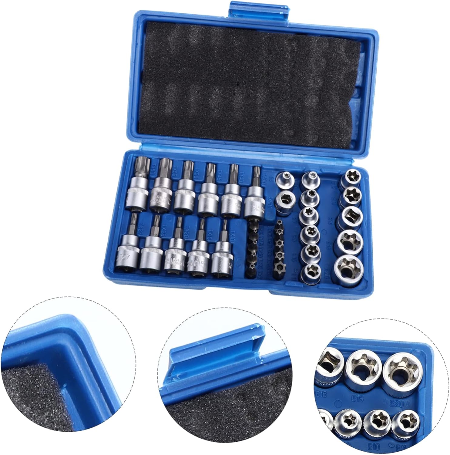 Large Socket Set Socket Bit Metal External Polished Surface