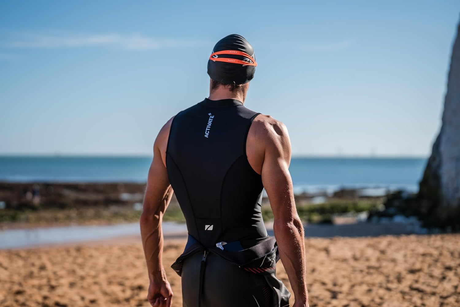 ZONE3 Men's Activate+ Sleeveless Tri Suit – Lightweight, Quick-Drying Triathlon One-Piece