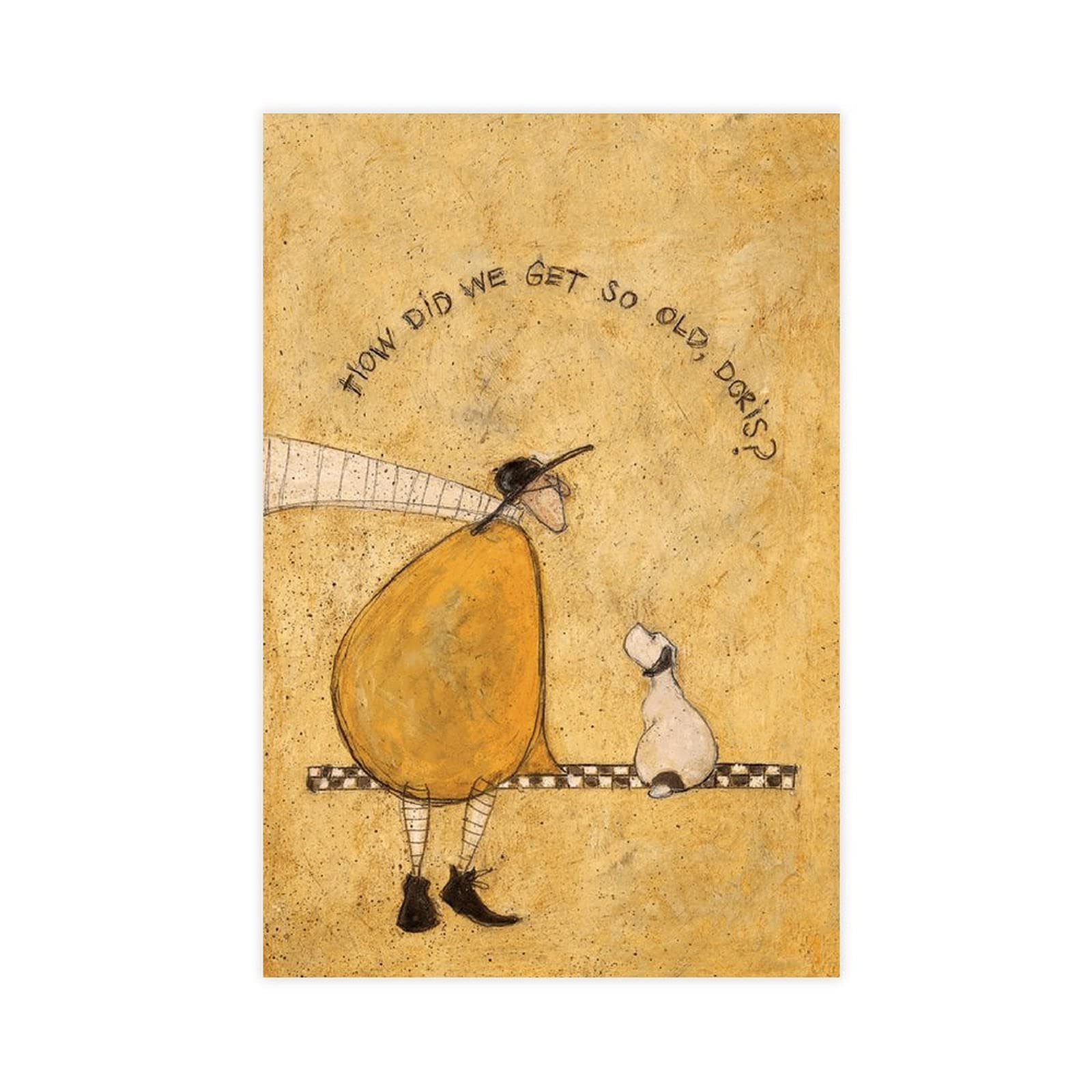 ATOT Sam Toft How Did We Get So Old Doris Pop Art Canvas Poster Bedroom Decor Sports Landscape Office Room Decor Gift Unframe:20×30inch(50×75cm)