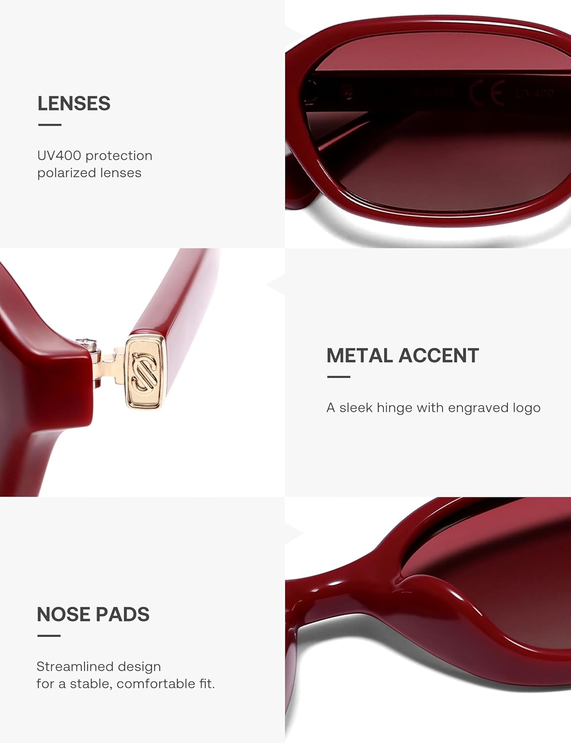 SOJOS Retro Rectangle Polarized Sunglasses for Women Men Trendy Hexagon Narrow Chic Y2K Sunnies SJ2629 - Image 4