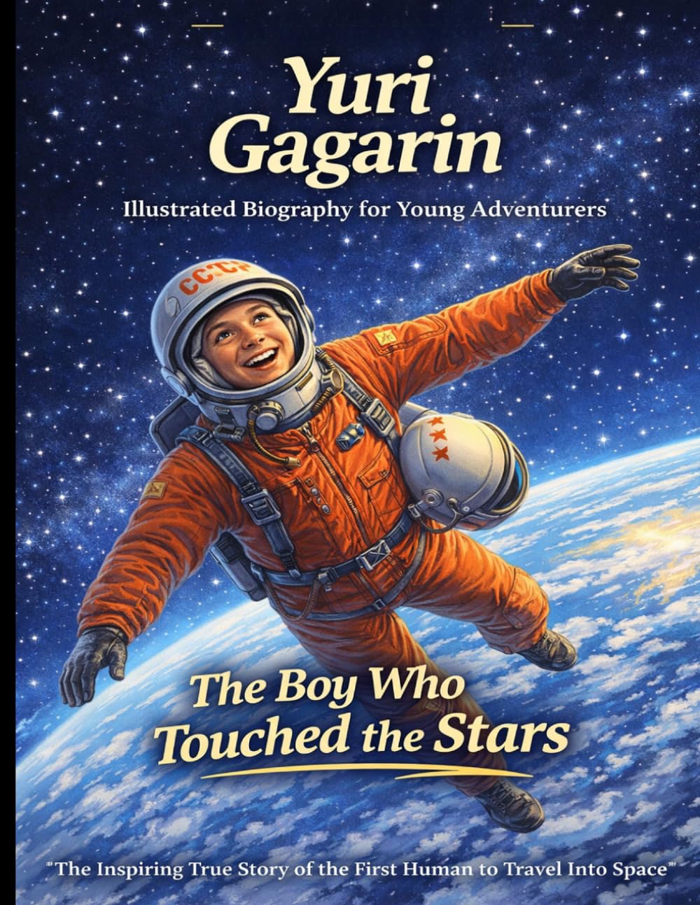 Yuri Gagarin Illustrated Biography for Young Adventurers: The Inspiring True Story of the Farm Boy Who Became the First Human Being to Travel Into Space. A Children's Science Biography for Kids.