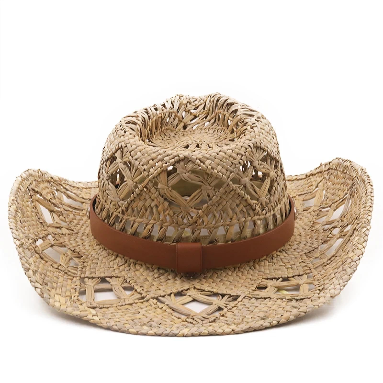 Sonnenhut Strohhut Hut Cowboyhut Strohhut Damen Hüte Handgemachte Sonnenhut Für Männer Cowgirl Dekoration Casual Beach Cap