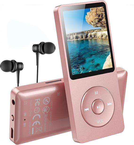 AGPTEK Lecteur MP3 Classique 64 Go A02PL Sans Déconnexion avec Autonomie 70 Heures