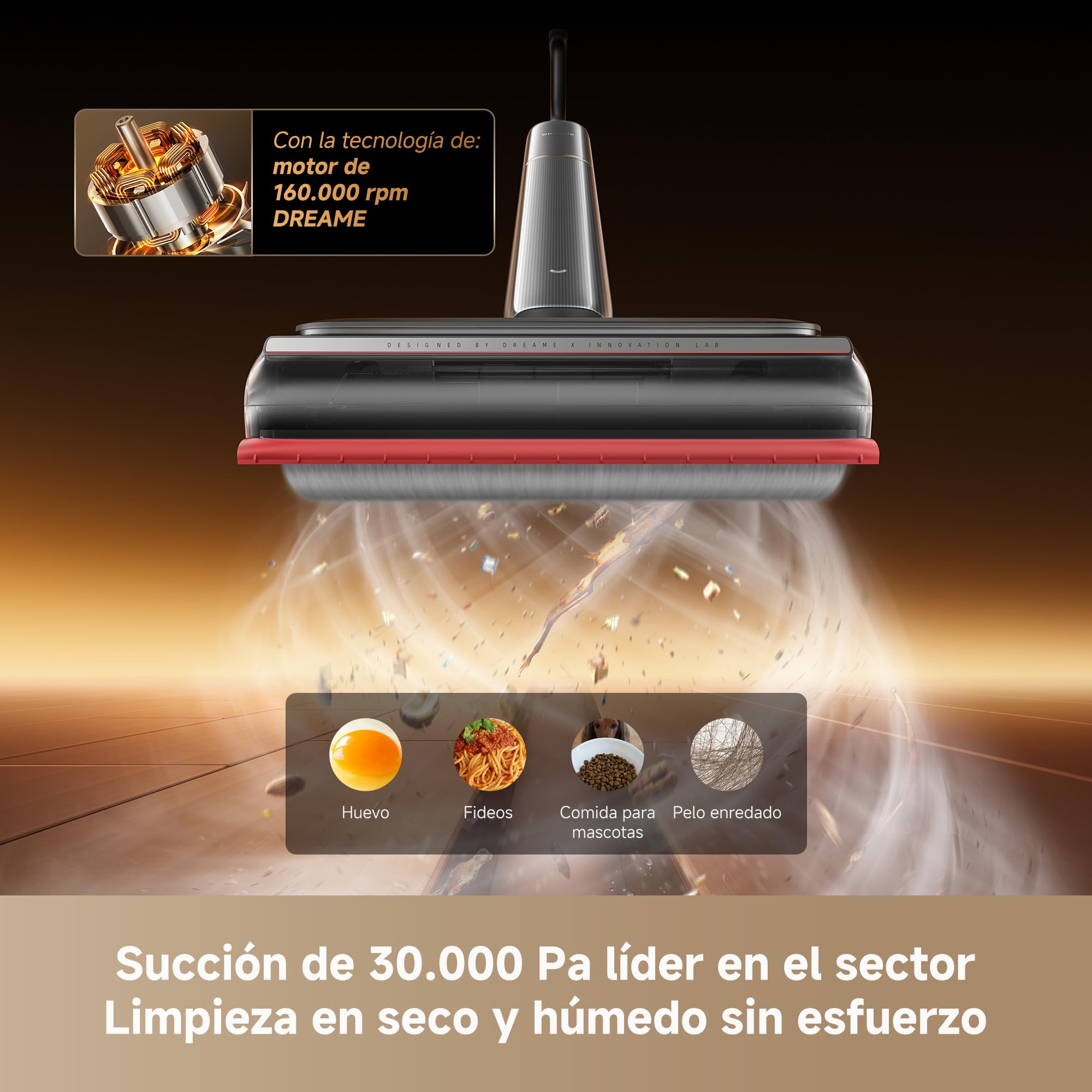 dreame T16 Pro Heat-A Aspirador en Seco y Húmedo Inteligente, Triple Borde