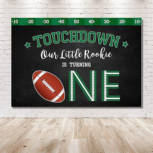 Miniatura 6 de MEHOFOND Touchdown Rugby Boy - Fondos de fotos de un cumpleaños, fútbol americano, pequeño novato, feliz primer cumpleaños, juego deportivo verde y