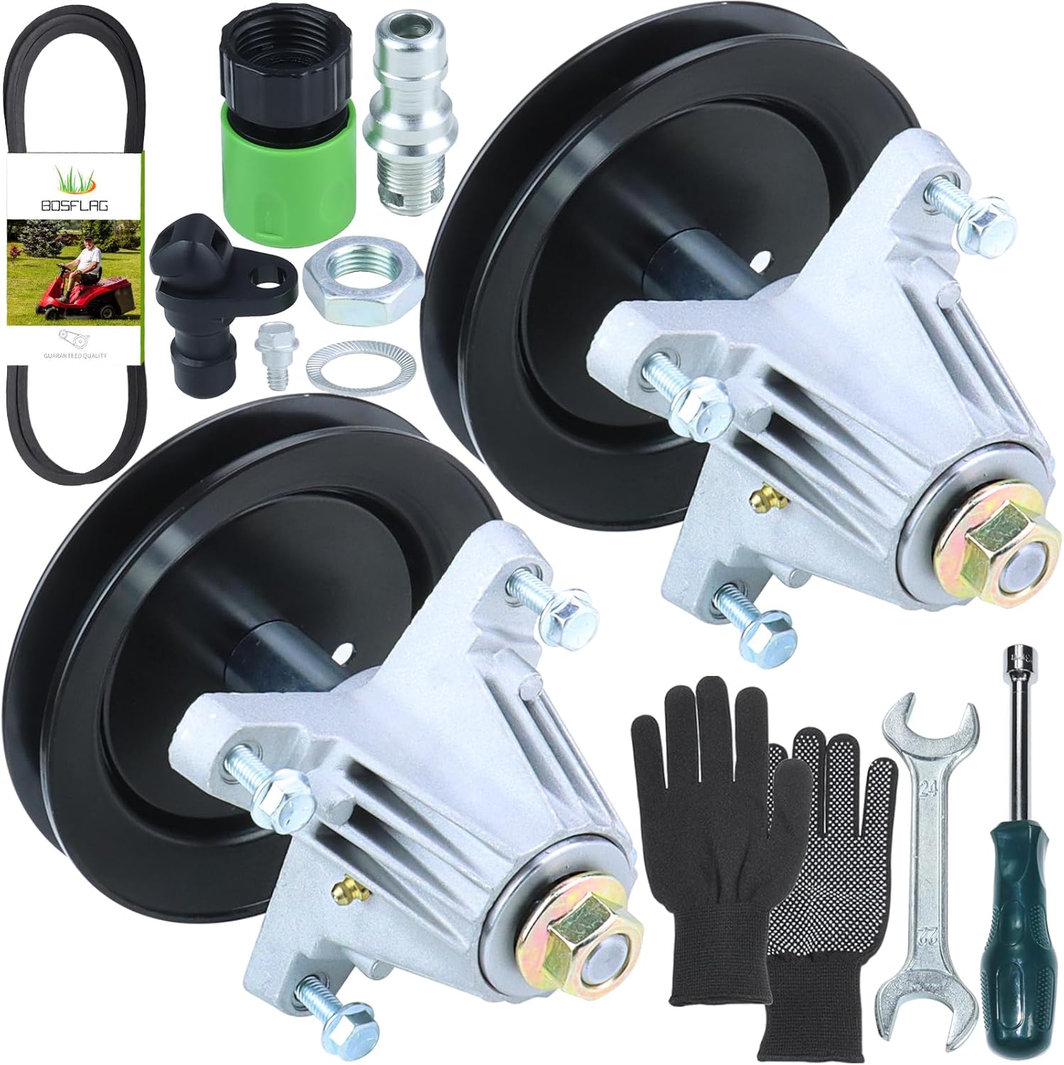 2 Pack Pre-Greased 918-04822B Spindle Assembly with 490-900-M061 Deck Wash Kit 954-04060C Belt Replaces 918-04822A 918 04822A 91804822A 918 04822B 91804822B 918-04889A 618-04822A 61804822A