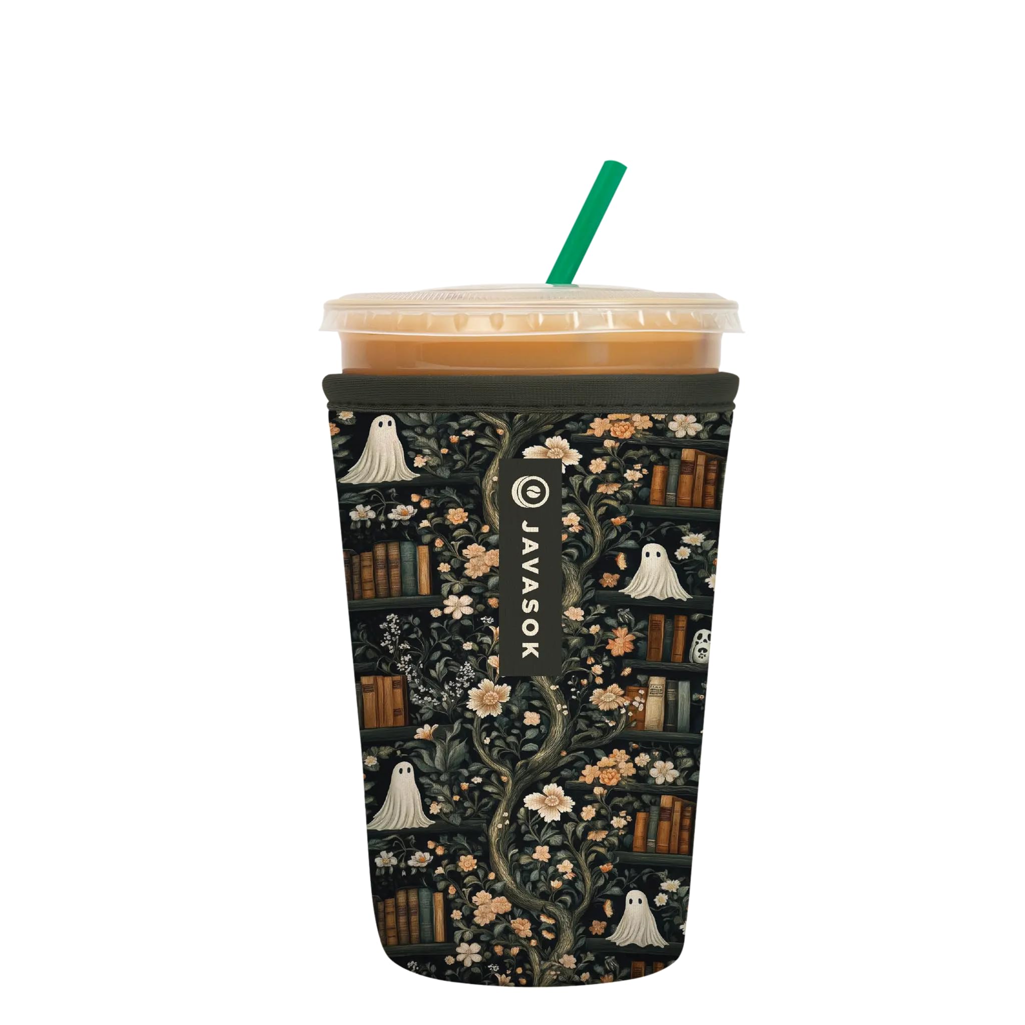 Sok It JavaSok Iced Coffee &amp; Cold Soda Insulated Neoprene Cup Sleeve (Ghost Stories, Medium: 22-28oz)