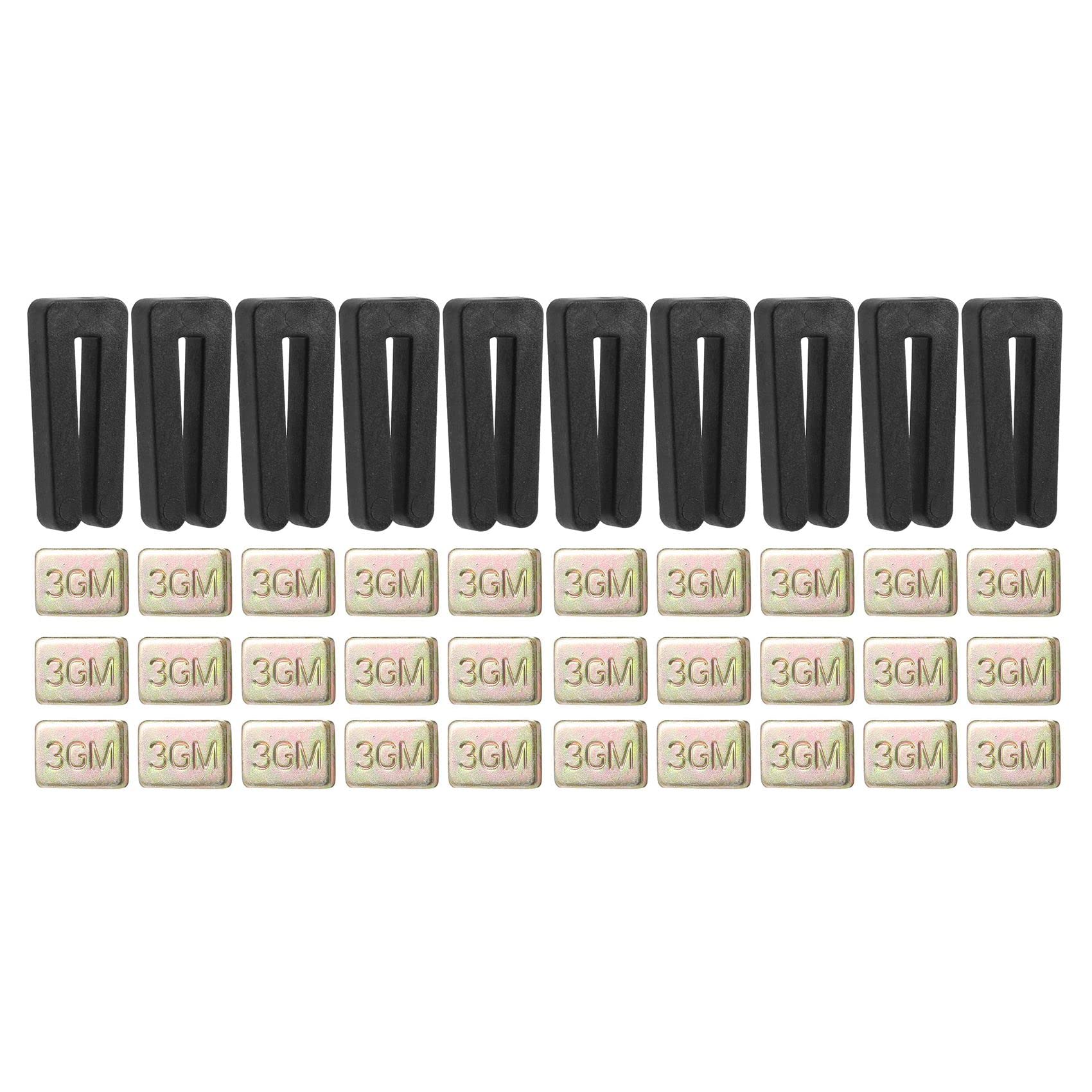 Jnchdghwa Black& Gold 40Pcs Ceiling Fan Blade Balancing Kit,Including 10Pcs Resilient Fan Balance Clips And 30Pcs Self-Adhesive 3G Weight