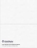 Vista 13 de PrintWorks Papel perforado horizontal profesional de 3", 8.5" x 11" - Perfecto para W-2, 1099 y uso de declaraciones - Fabricado en los Estados