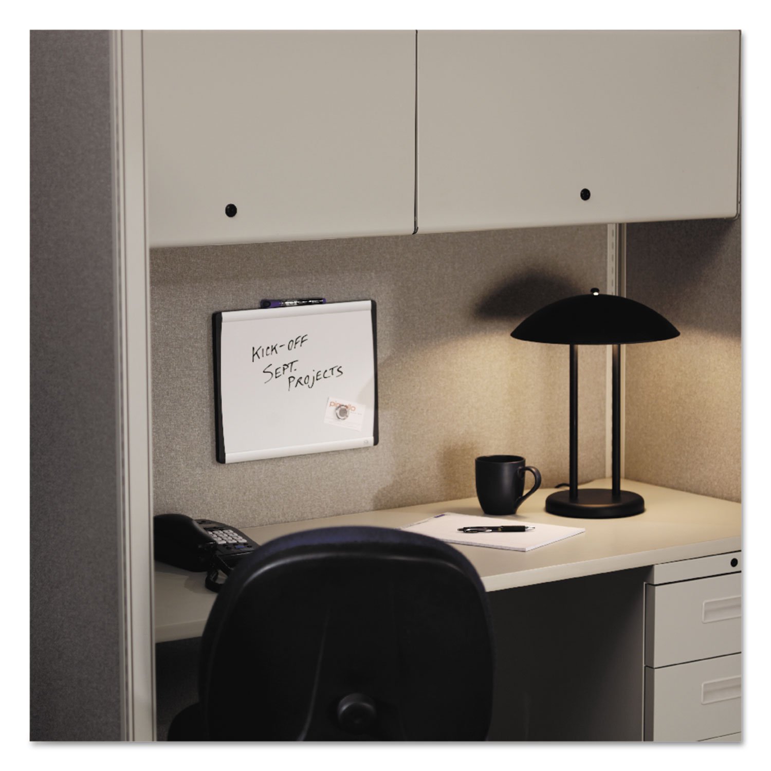 Quartet Dry Erase Board, Magnetic, 45" x 11", tablica suchościeralna, Cubicle, Arc, aluminiowa rama (ARC1411)