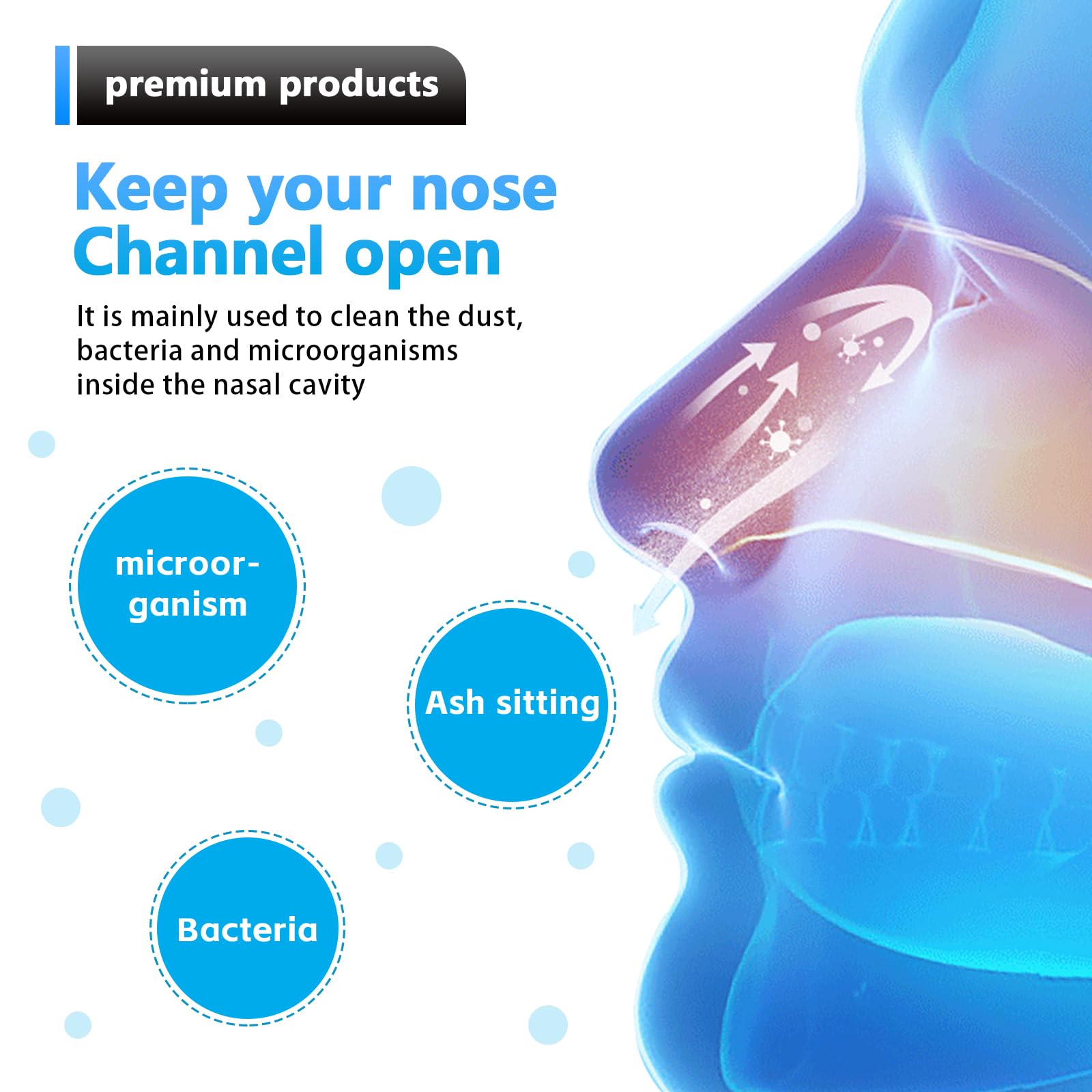 160 Petits Sacs Sachets Sel Nasal 2.7g Rinçage Sinus Irrigation Nasale