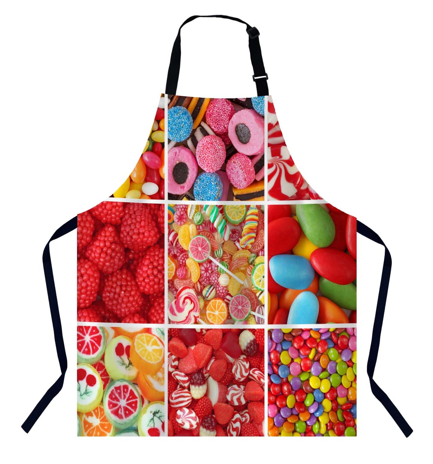 BGBDEIA Different Sweets Apron for Women Men Adjustable Apron Cooking Kitchen Chef Apron for Home Kitchen Baking Gardening BBQ