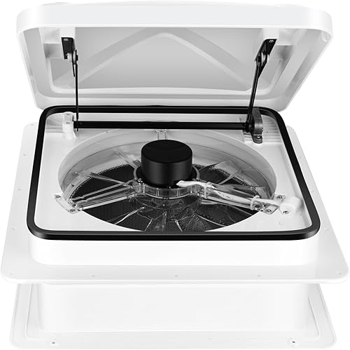 Miniatura 2 de Starvent Ventilador de ventilación de techo RV de 6 velocidades, reversible, color blanco