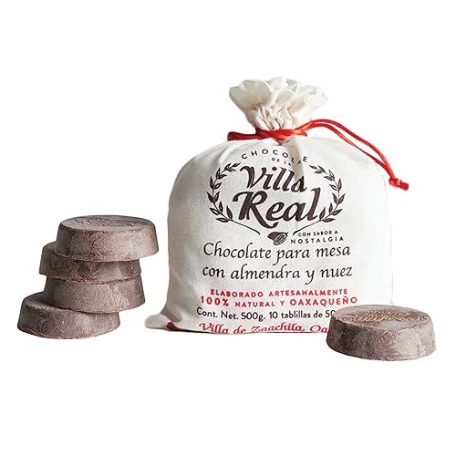 Verve Culture 's Villa Real Mexican Chocolate, 10 discos Almendra, peso neto 17.64oz Auténticos discos mexicanos de chocolate caliente