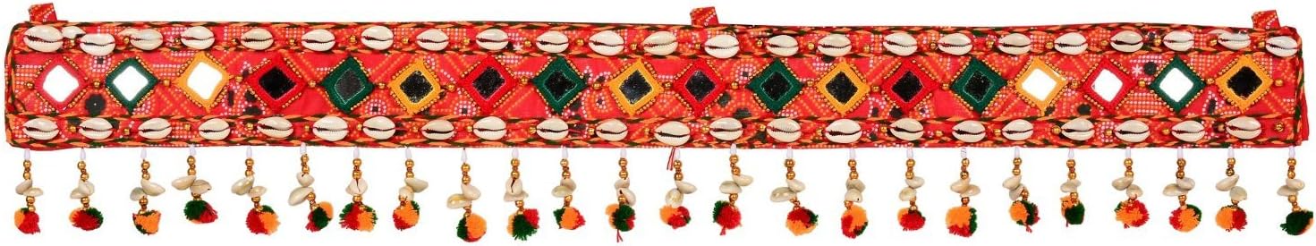JaipurCrafts Kaudi and Red Cotton Made Door Toran Bandarwal for Home Décor