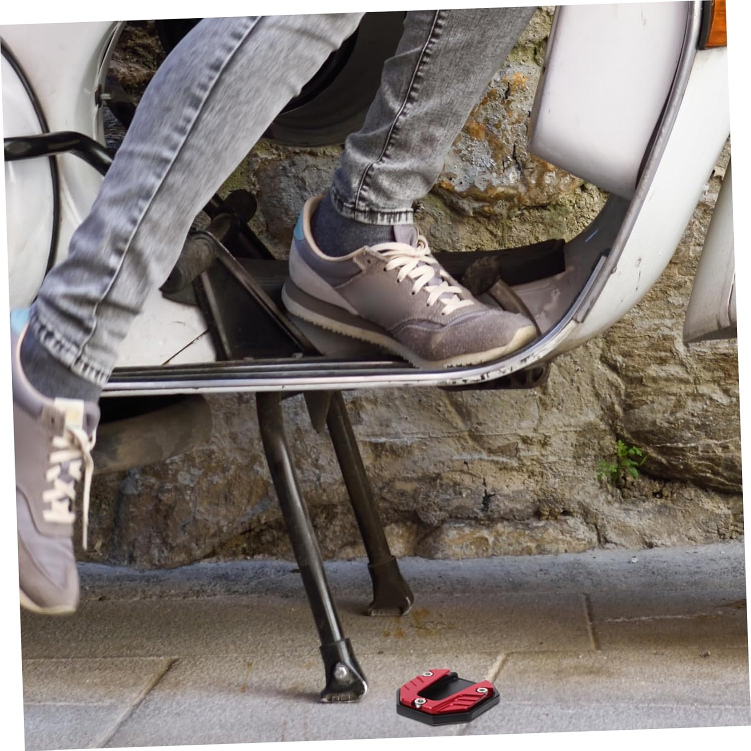 OUNONA 5pcs Kickstand for Motorcycle Kickstand Pad Motorcycle Foot Pads Non-slip Side Stand Base Versatile for Scooter Electric Bikes