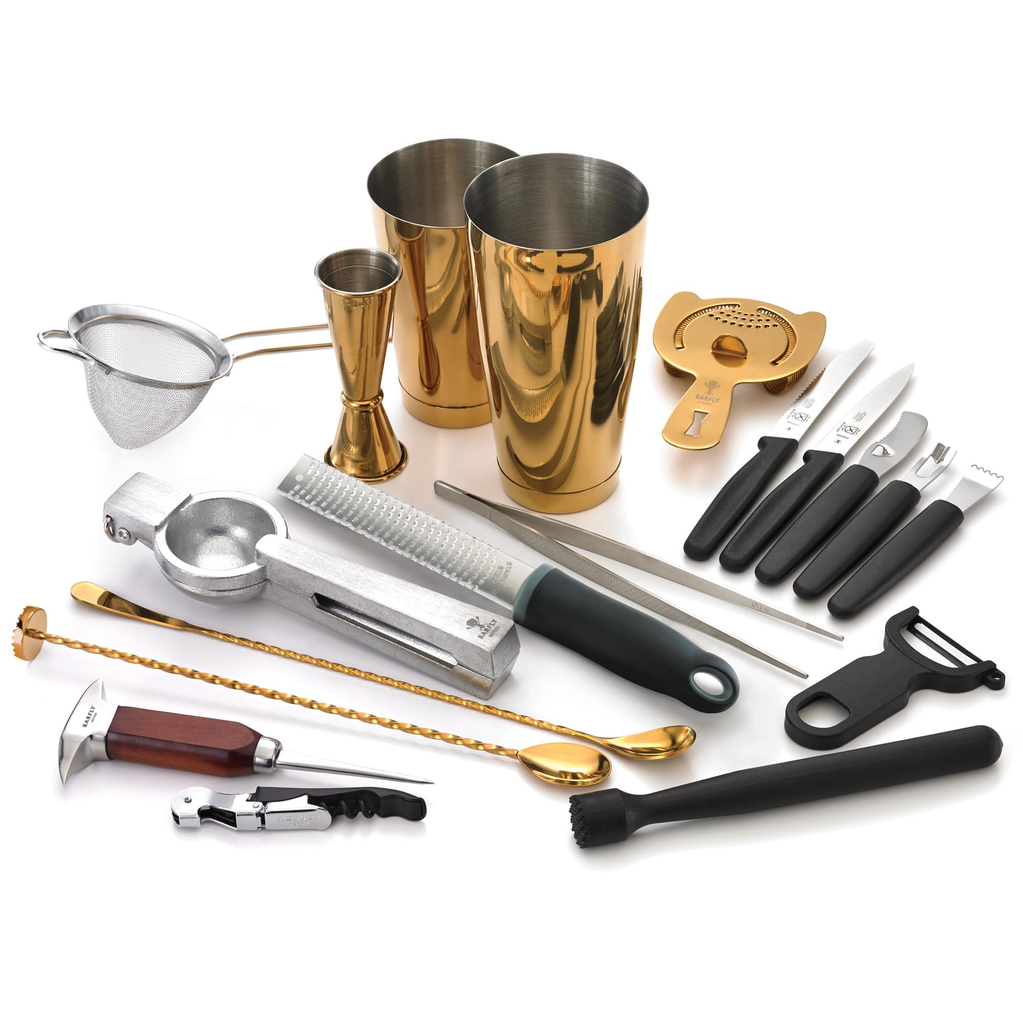 Barfly Gold / 19-Piece / Deluxe Bar Sets