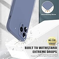 Vista 3 de Goodon Funda para iPhone 14 Pro con protector de pantalla y protección de lente de cámara, goma de gel de silicona suave a prueba de golpes, funda