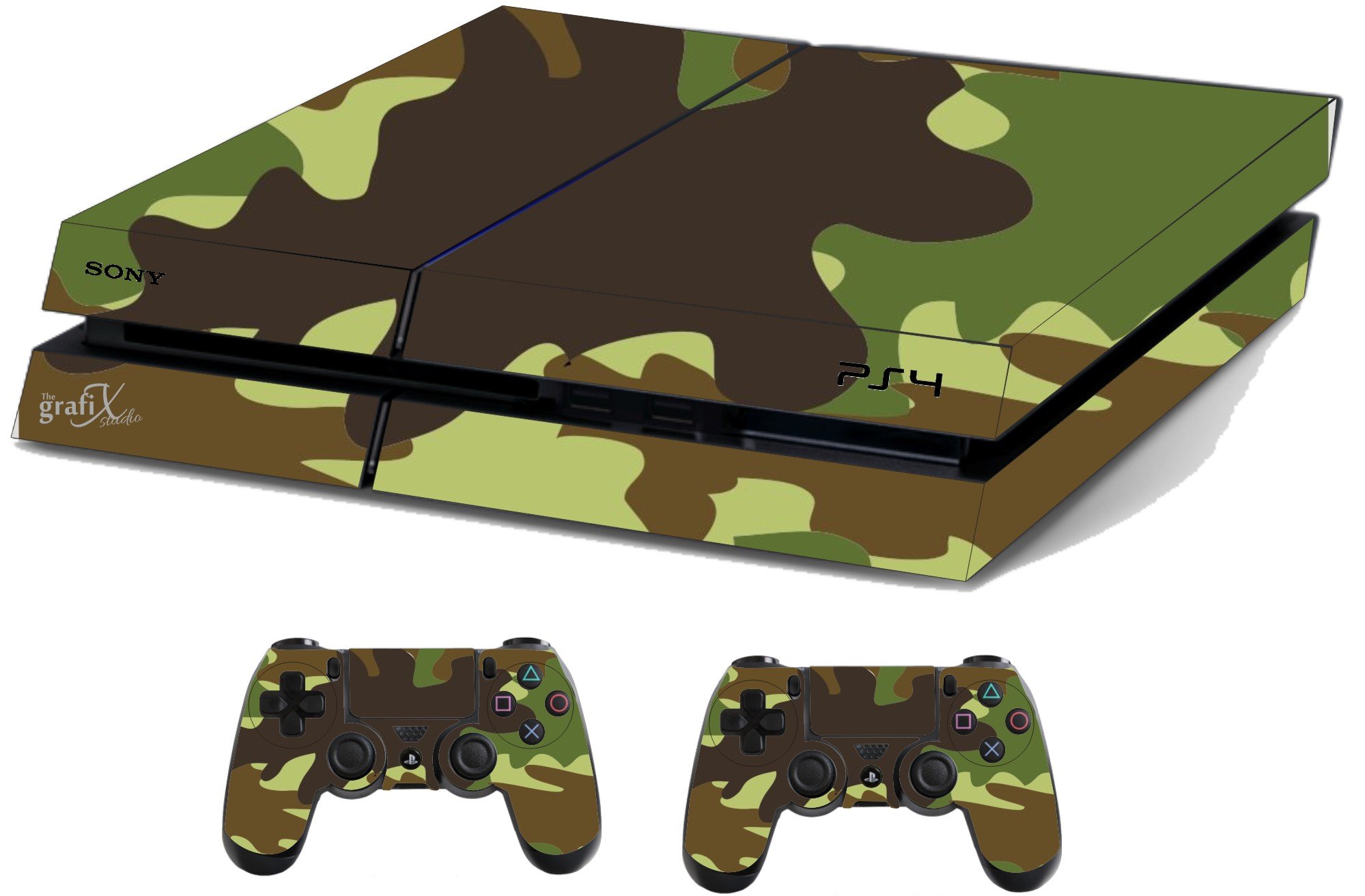 the grafix studio Army Sticker/Skin Compatible With PS4 Playstation Console & Remote controller stickers, ps4sk6