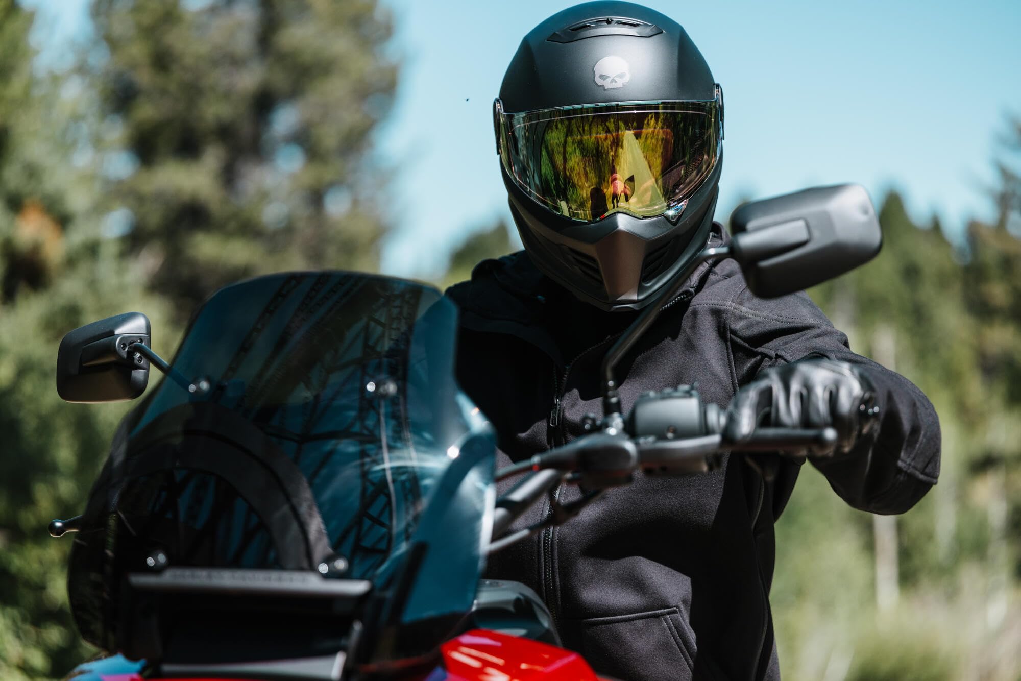 H-D Division X15 Full Face Skull Graphic Integral Motorrad Helm