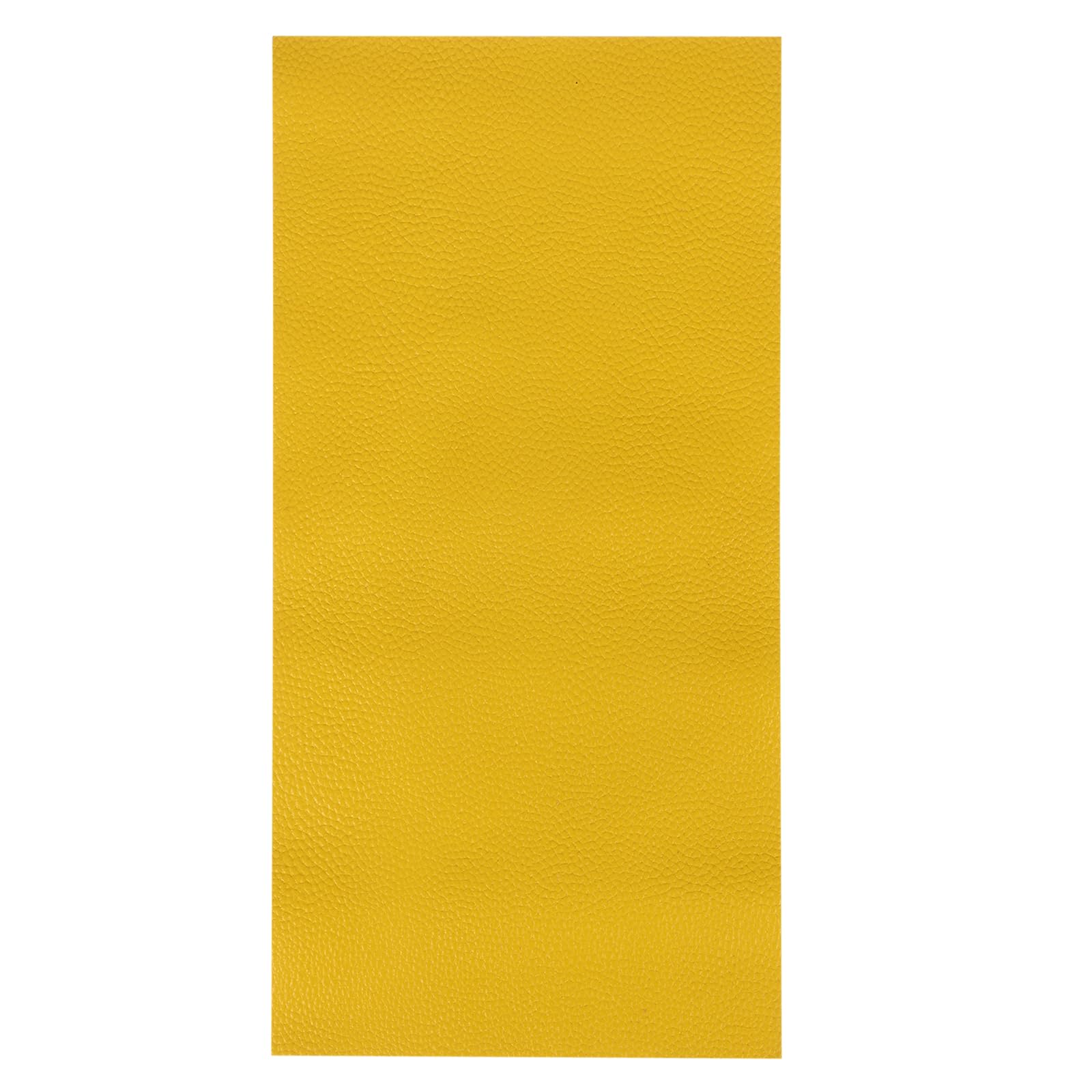 sourcing map Thick Full Grain Leather Sheet, 23.6 x 11.8 Inch Natural Cow Leather 1.5-1.8 mm Fabric Pieces for DIY Craft Furniture Office Belts Notebook Covers,Lemon Yellow