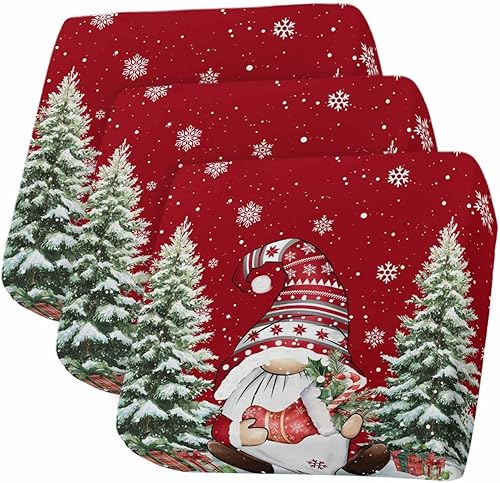 Miniatura 35 de Fundas de cojín grises para sofá de Navidad, funda elástica para sofá con parte inferior elástica, fundas de sofá de invierno con muñeco de nieve