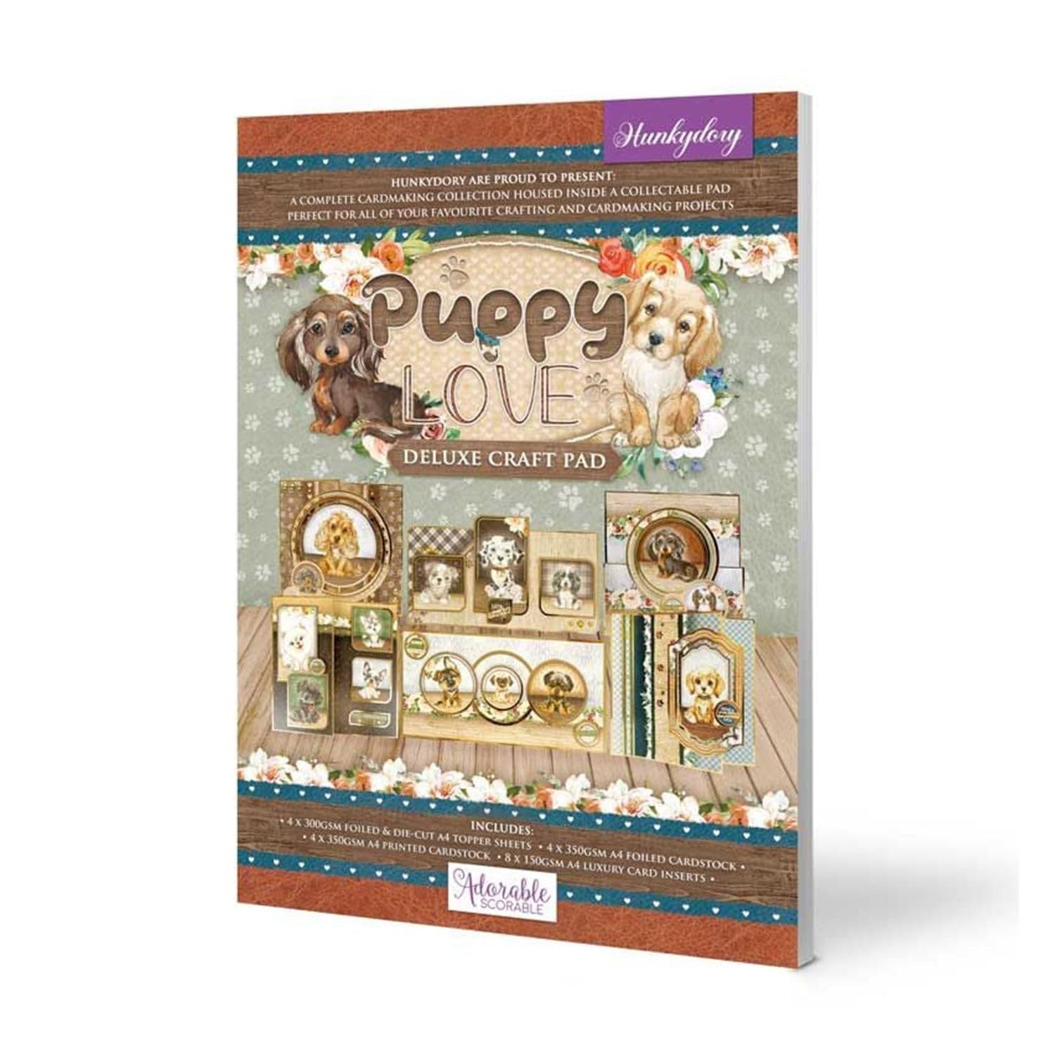 Hunkydory Crafts Deluxe Craft Pad - Puppy Love