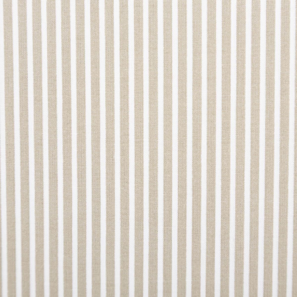 Cotton Fabric Poplin Stripes Sand White 1.50 m Width Sold by the Metre Ideal for Clothes, Sweaters and Blankets (150 cm Width)