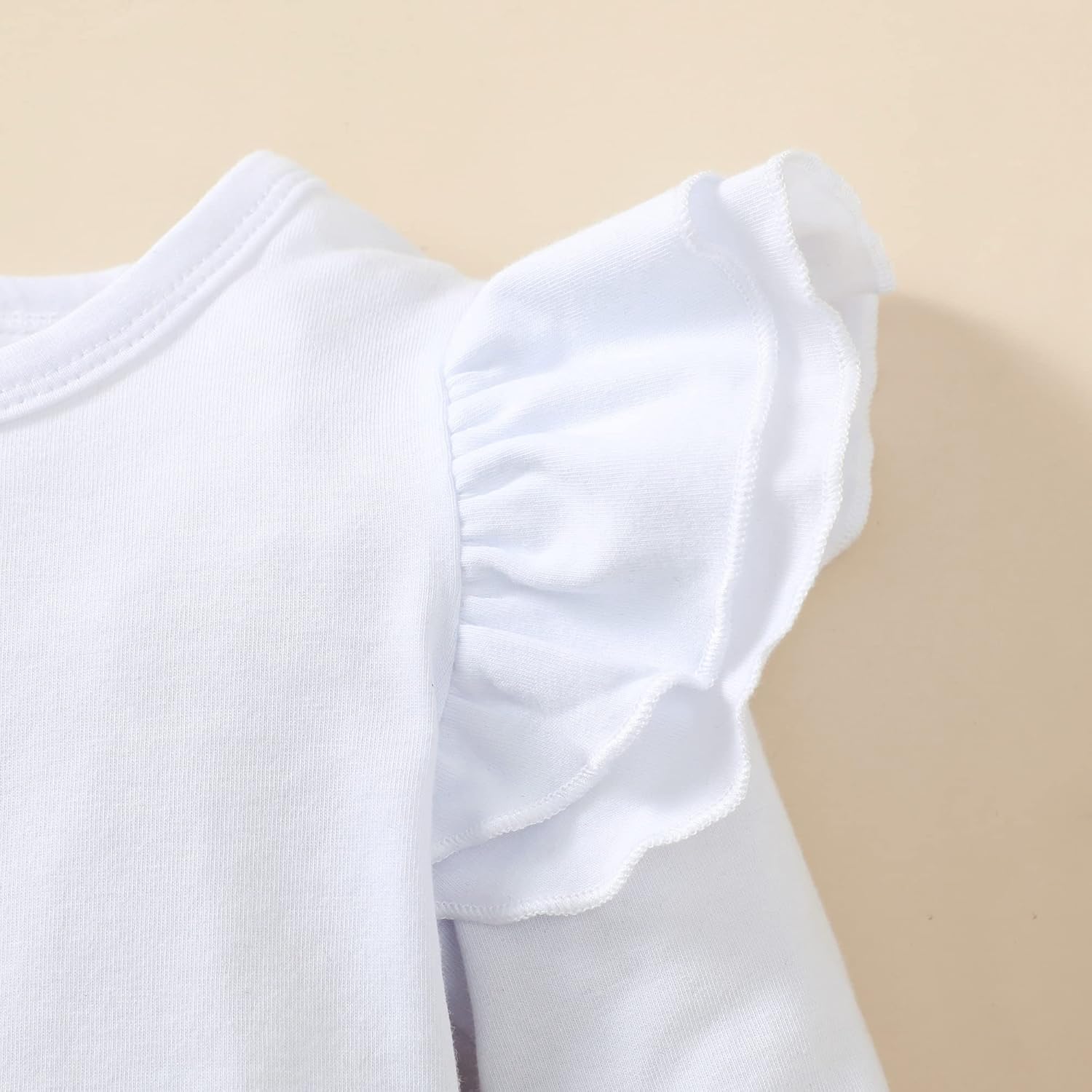 Baby Girl Solid Color Romper Infant Ruffle Sleeve Bodysuit One Piece Outfit Toddler Jumpsuit clothes - Image 5