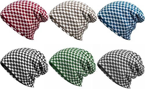 Vista 5 de Croogo Gorro de punto holgado para mujer, diseño de calavera, elástico, cálido, estilo trineo, holgado, de gran tamaño, para esquí, patinaje
