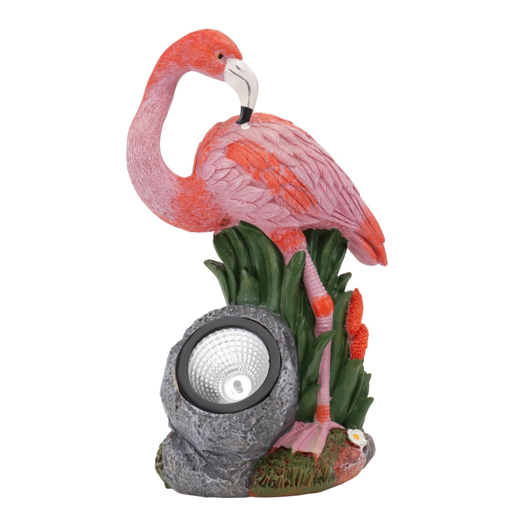 1 Kreatywny Flamingo Dekoracja Ogrodowa Energię Słoneczną Różowy Ornament Do Ogrodu Idealny Do Ogrodu Dziedzińca Wnętrza