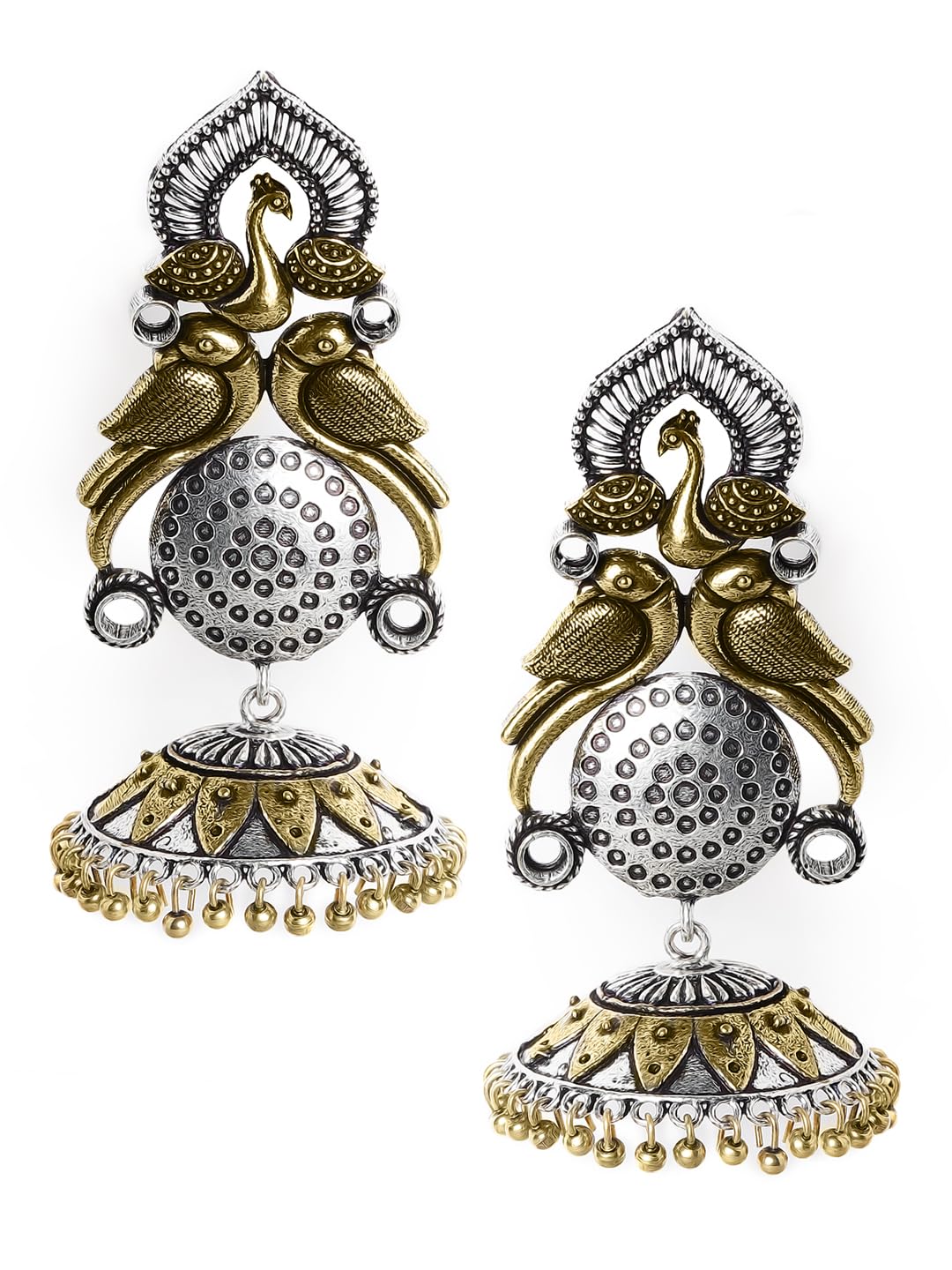 Oxidised Jhumka Earrings Stylish Boho Trendy Jewellery Gift for Women & Girls